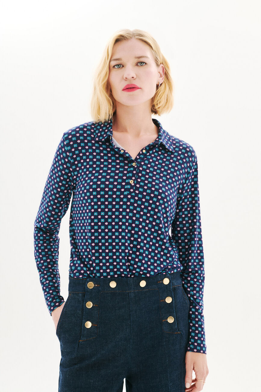 T-shirt Tirissa bleu marine femme