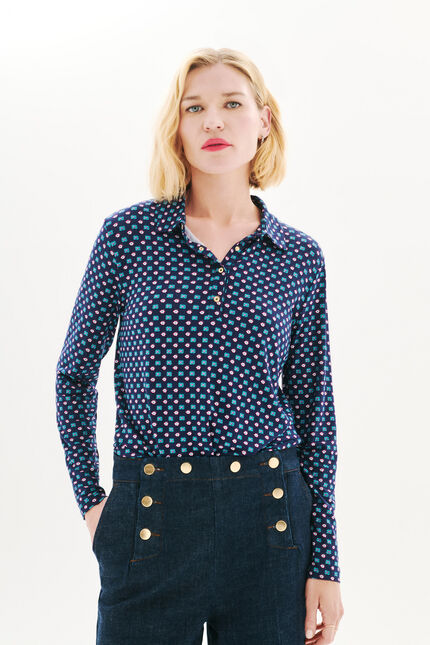 T-shirt Tirissa bleu marine femme