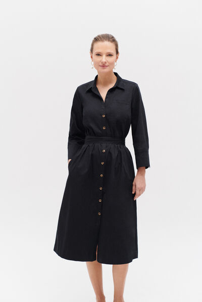 Vestido Maeva negro mujer