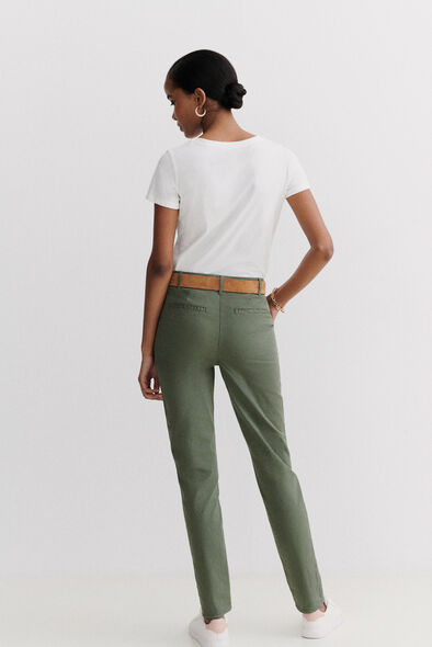 pantalon adelmo vert kaki femme