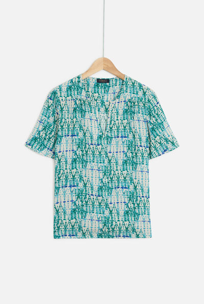 Blusa tie and dye verde esmeralda mujer
