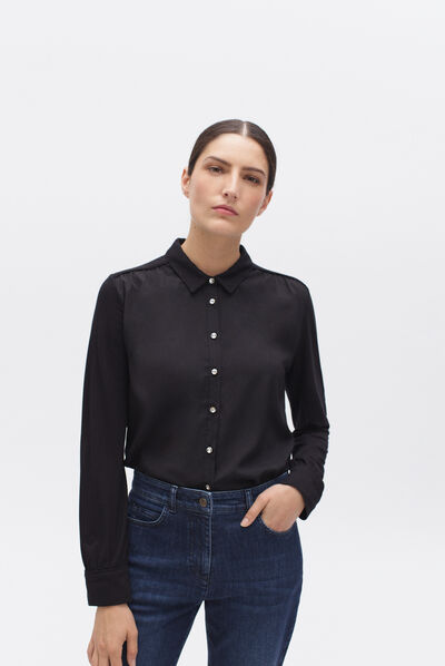 Strass T-shirt Tabatha zwart vrouw