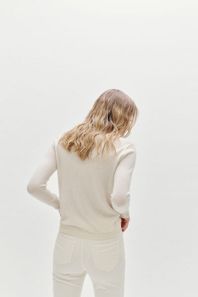 pull zofia lurex 100% cachemire ivoire femme