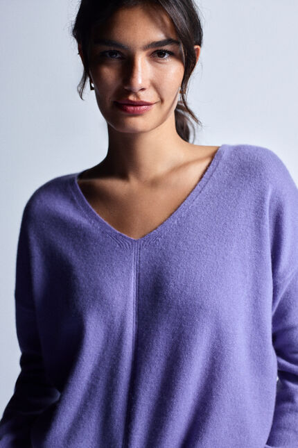 Maglione Mthelmina 100% cashmere malva donna