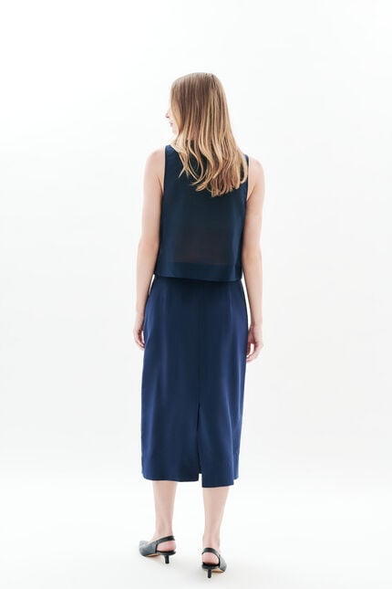 Jupe Johna bleu marine femme
