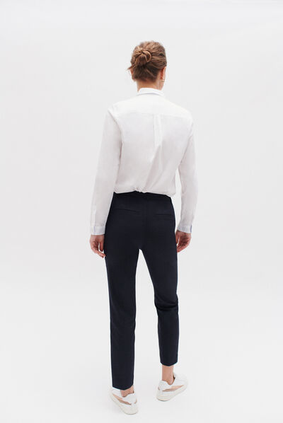 pantalon cesar bleu marine femme