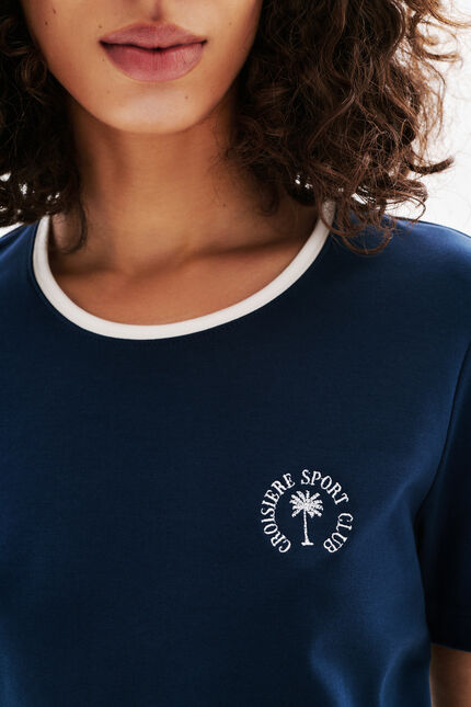 T-shirt Thugo1 bleu marine femme
