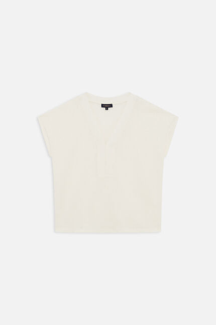 T-shirt Tikat3 creme femme