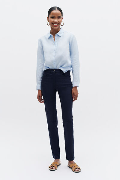 pantalon craig bleu marine femme