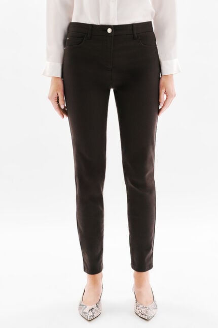 pantalon tony marron foncé femme