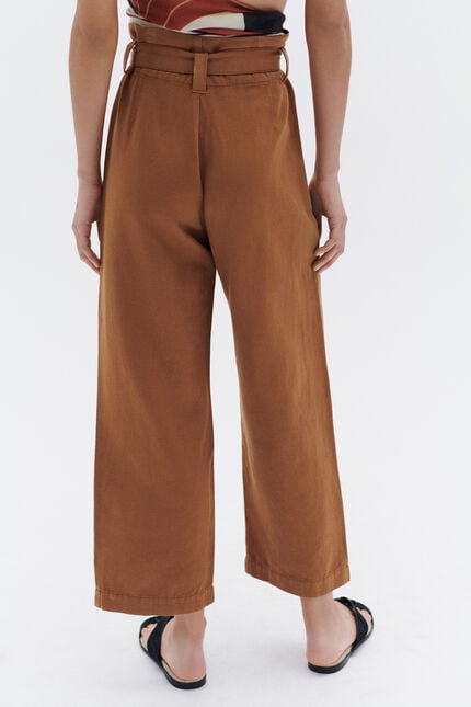 pantalon terra orange fonce femme