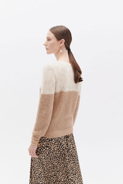 Pull maud camel femme