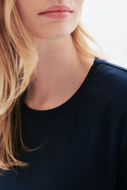 T-shirt thugo bleu marine femme