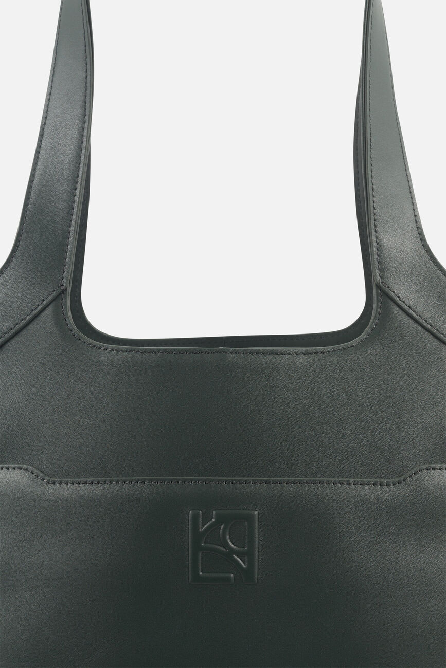 Sac sacha en cuir naturel vert kaki femme