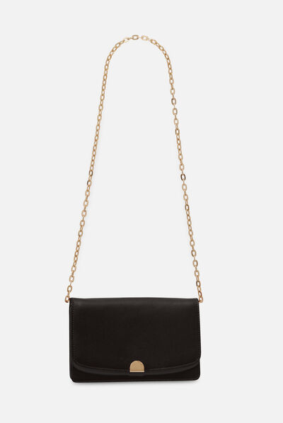 Bolso Kitty 100 % cuero negro mujer