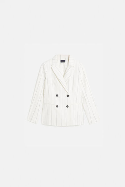 Blazer sandra ecru femme