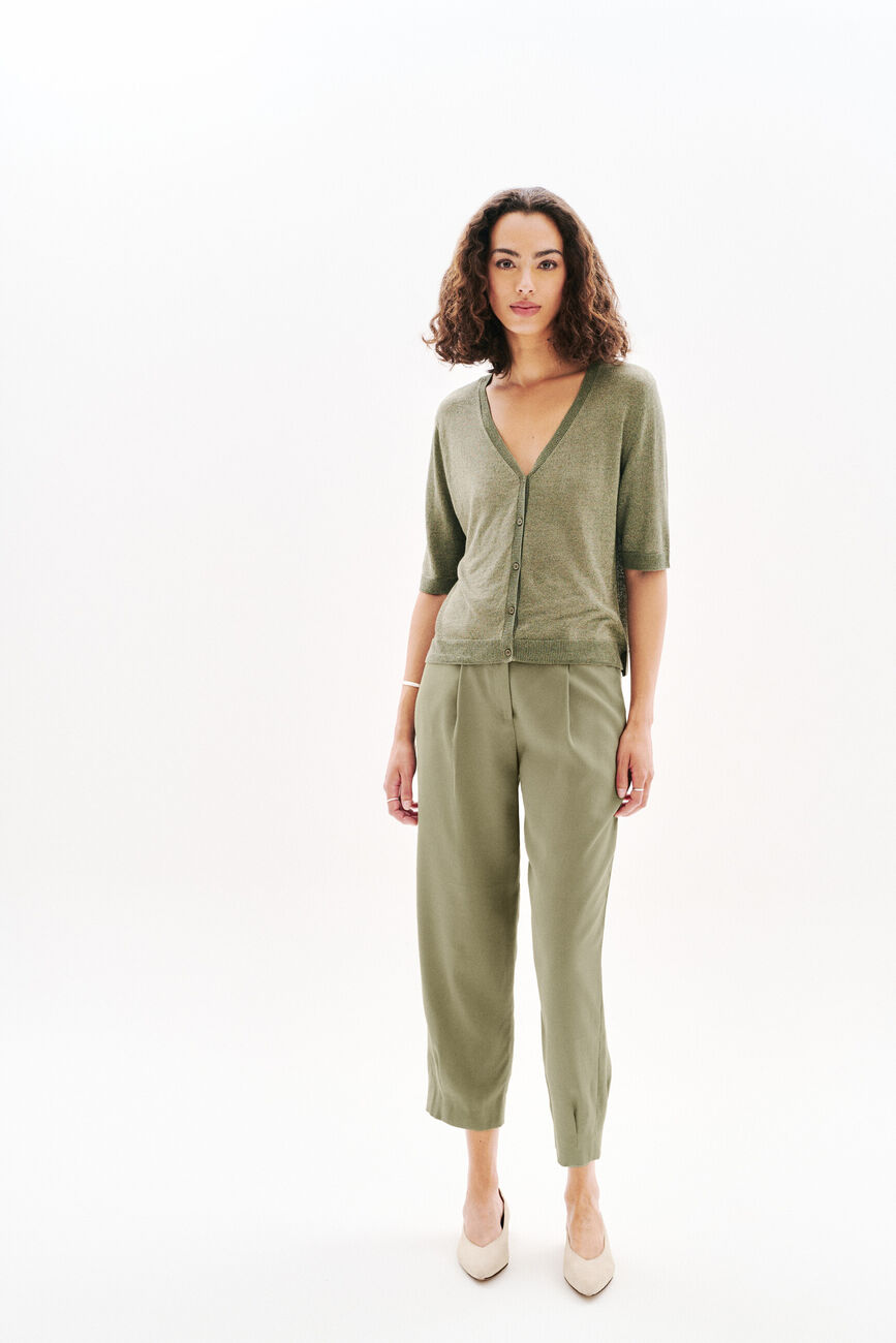 Maglione Milly verde cachi donna