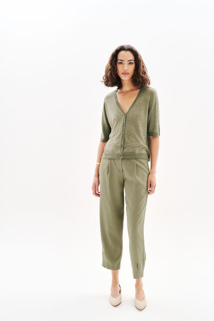 Pull Milly vert kaki femme