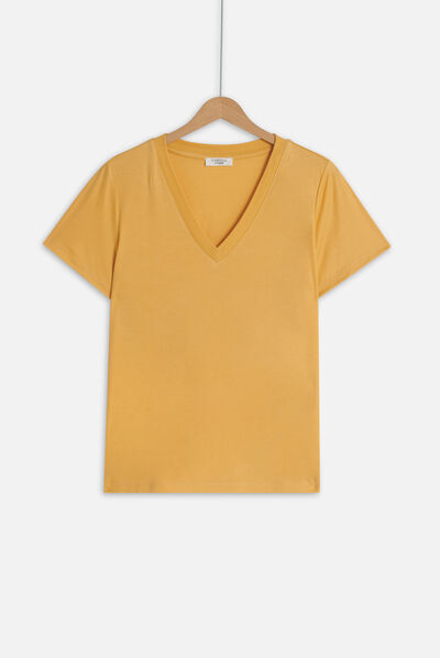 t-shirt anita jaune or femme