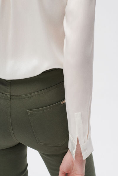 Pantalón Tony B verde caqui mujer