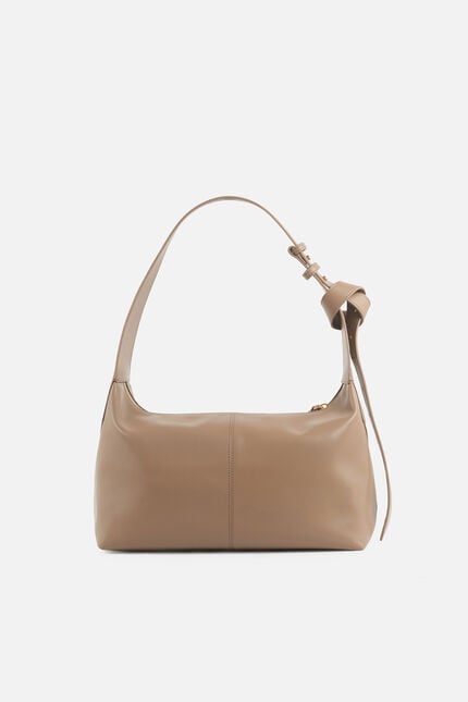 Sac soane en cuir naturel beige femme
