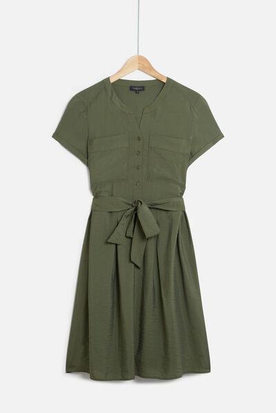robe dayana vert kaki femme