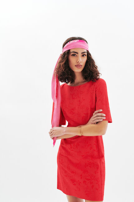 Mila Schal 100% Seide fuchsienrot damen