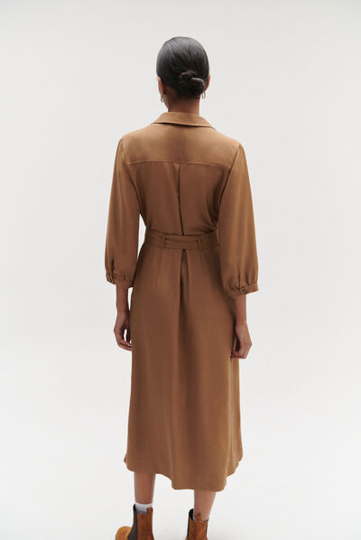 robe alma camel femme
