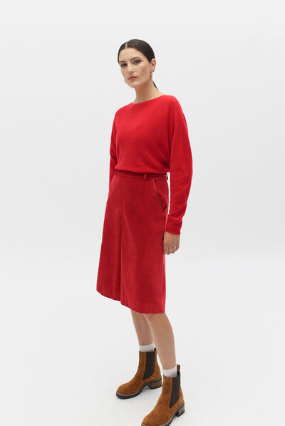 pull marie 100% cachemire rouge femme