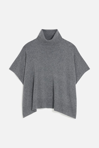 Poncho helise gris femme