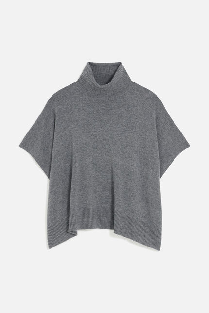 Poncho helise gris femme