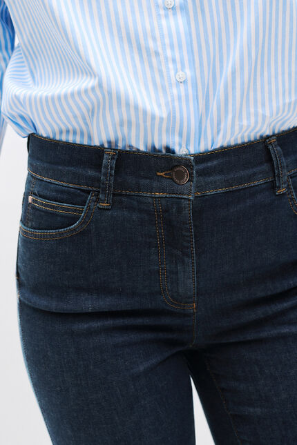 Pantalón slim Tom denim doble piedra mujer
