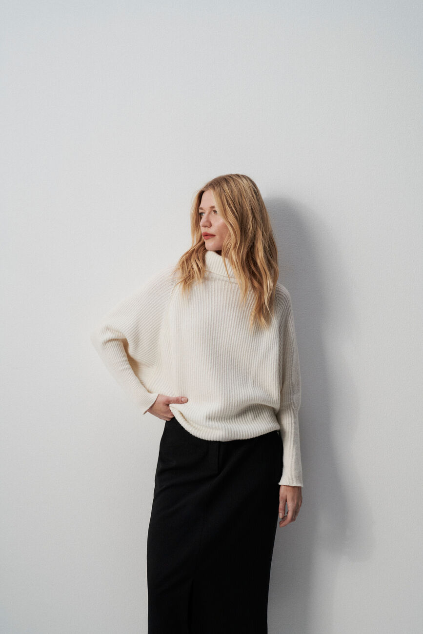 Pull mwarren Made in Italy ivoire femme