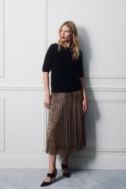 Jupe jappy couleur cuivre femme
