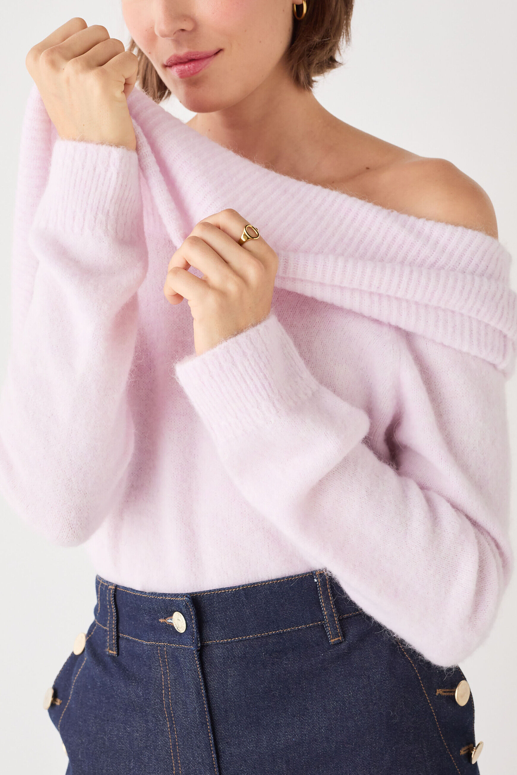 Pull Mlivia mauve femme