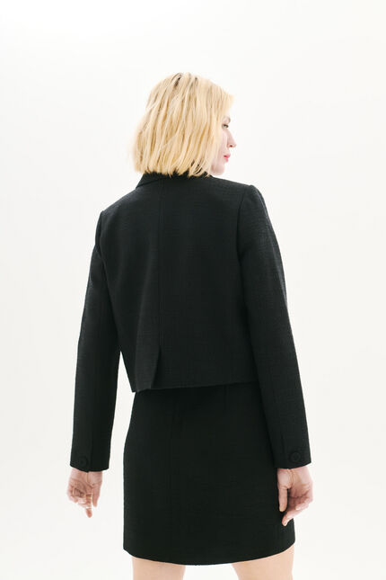 Veste Voyelle Tweed noir femme