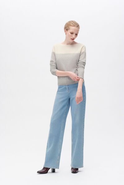 Pull zoe gris clair femme