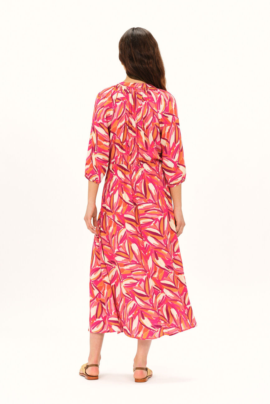 Robe ribye rose vif femme