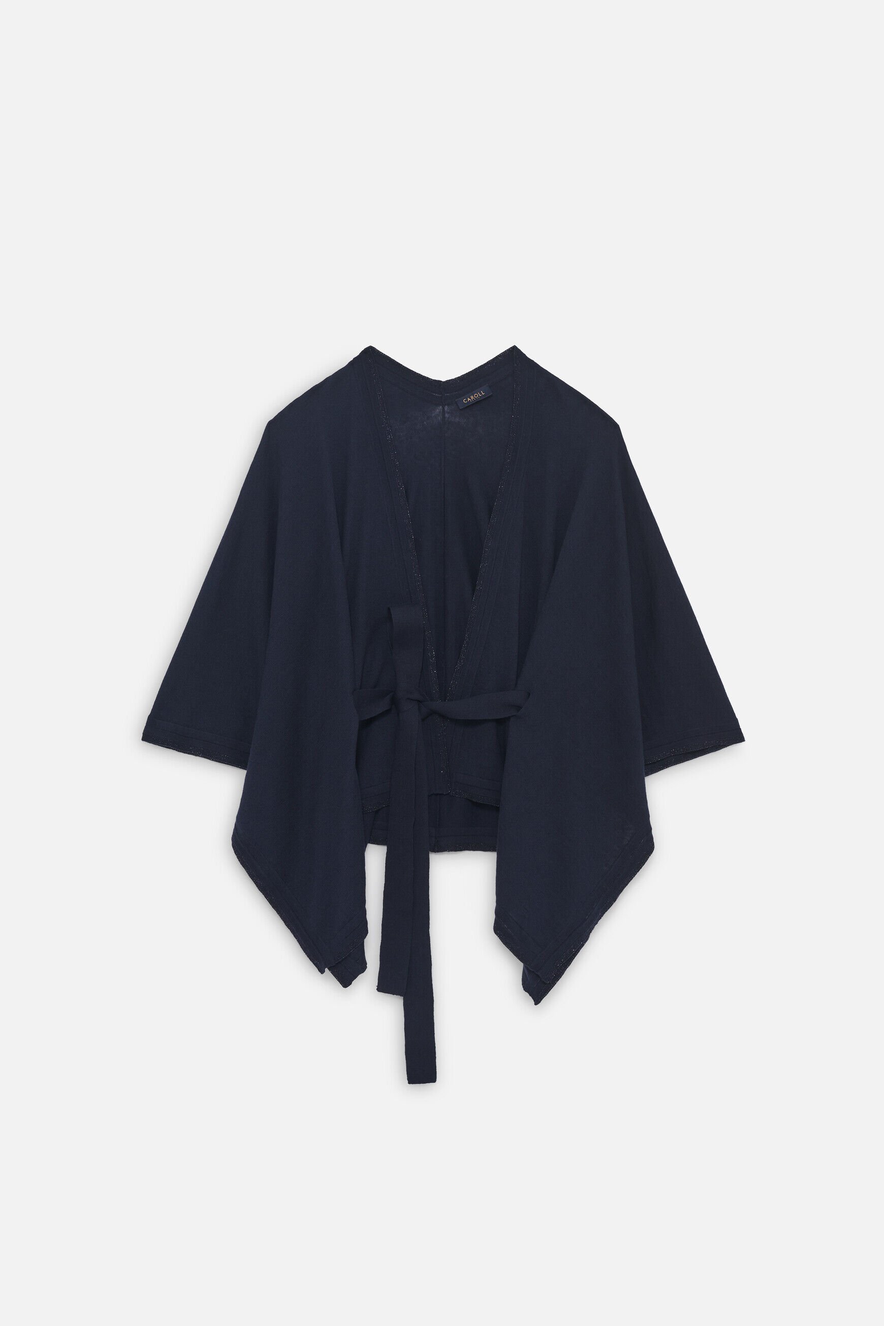Poncho Alban bleu foncé femme