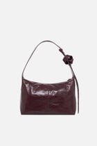 Soanecrink bag in natural leather burgundy woman