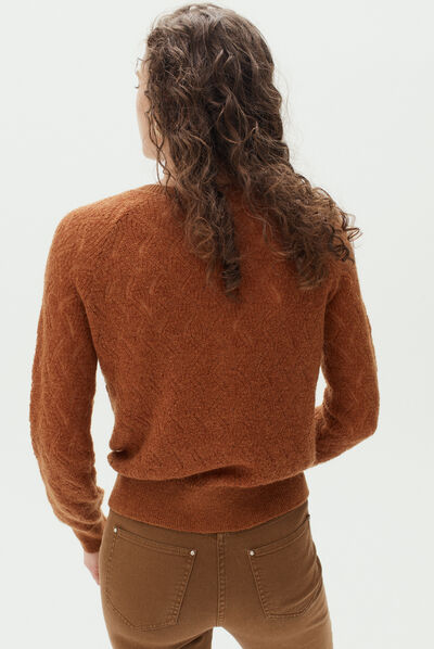 gilet micha marron cognac femme