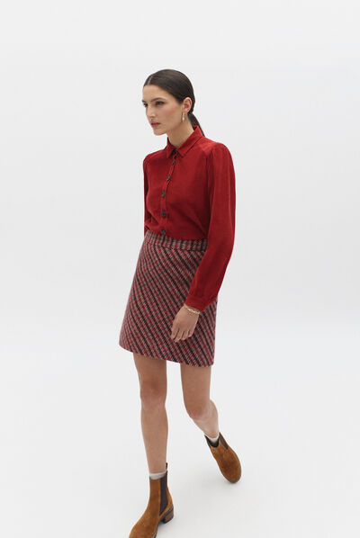 chemisier tokyo rouge femme