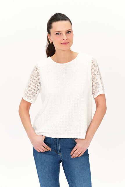T-shirt tboxy ivoire femme