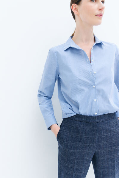 pantalon sidiki bleu marine femme