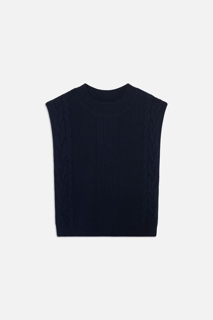 hiris poncho navy blue woman