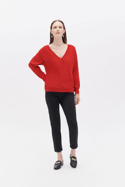 Pull malwen rouge femme