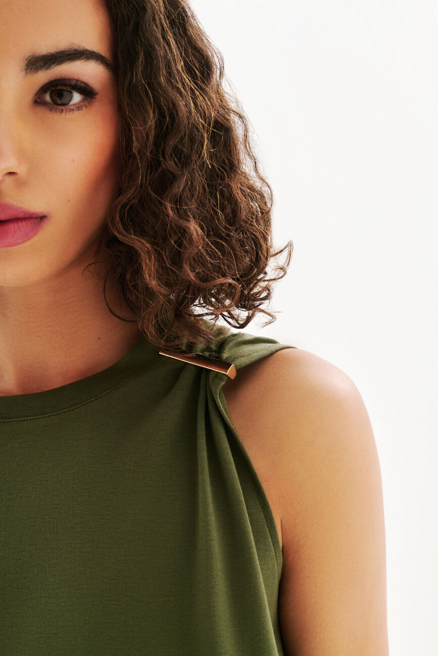 Maglietta Tlouane verde cachi donna
