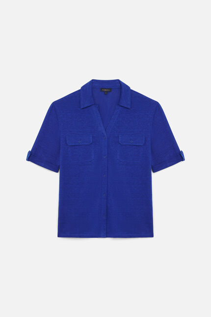 Camicia Estela 100% lino turchese donna