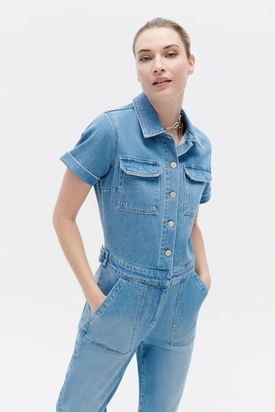 Combinaison pmilena bleu ciel femme