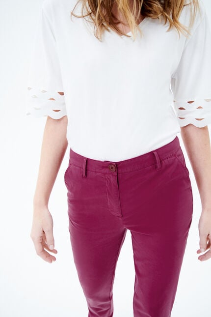 pantalon adelmo rose framboise femme